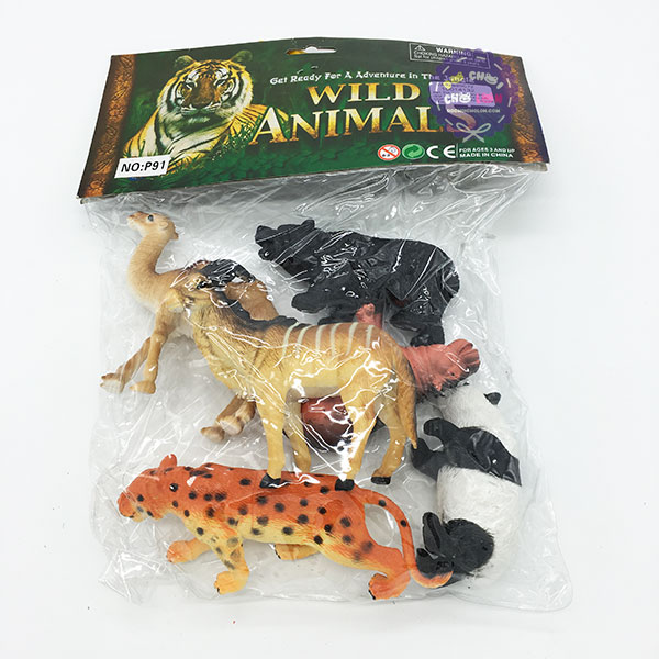 Bộ đồ chơi các loài thú rừng đại 6 con bằng nhựa Wild Animals