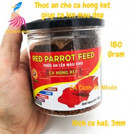 Thức ăn cá hồng két, giúp cá lên màu đỏ đẹp SANKO Red Parrot 180 gram