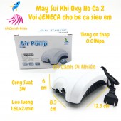 Máy sục sủi khí oxy 2 vòi 3W JENECA AP-2688A cho hồ cá máy oxy AP2688A siêu êm