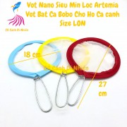 Vợt Nano lọc Artemia size LỚN 18 cm - Vợt lưới mịn vớt cá bobo cho hồ cá