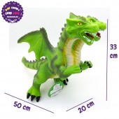 Đồ chơi rồng xanh 2 đầu có cánh bằng cao su dùng pin JX106-3A