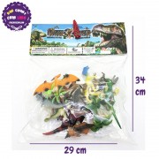 Bộ 12 con khủng long màu và cây bằng nhựa Dinosaur 0577-20
