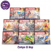 Bộ 8 hộp đồ chơi lắp ráp Ninja Thunder Swordsman HJ022