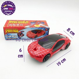 Hộp đồ chơi xe hơi người nhện mui đèn 3D chạy pin ZX278