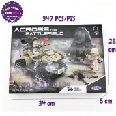 Hộp đồ chơi lắp ráp xe JEEP Across Battlefield 347 miếng XB06010