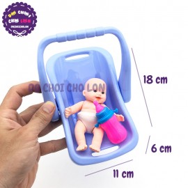 Bộ đồ chơi giỏ xách em bé bằng nhựa Bích Phương 62