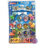 Vỉ đồ chơi 6 chú chó cứu hộ Paw Patrol, xe trượt, thẻ, xương