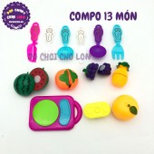 Bộ đồ chơi nấu ăn cắt trái cây 13 món bằng nhựa 4178
