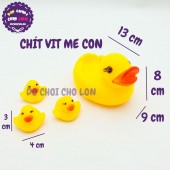 Bộ đồ chơi VỊT mẹ và 3 chú VỊT con CHÍT túi lưới F1060