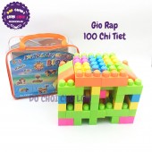 Giỏ đồ chơi lắp ráp, xếp hình 100 mảnh ghép bằng nhựa FX8015