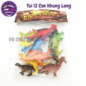 Bộ 12 con khủng long màu đủ mẫu bằng nhựa Dinosaur Q603C