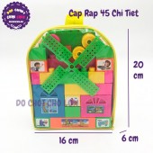 Cặp đồ chơi lắp ráp chong chóng 45 mảnh ghép bằng nhựa 8805T