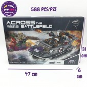 Hộp đồ chơi lắp ráp tàu chiến Across Battlefield 588 miếng XB06017