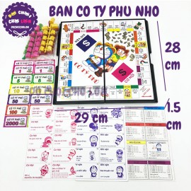 Bộ đồ chơi bàn cờ Tỷ Phú NHỎ bằng nhựa SIZE 28 x 29 cm