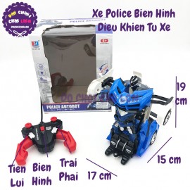 Hộp đồ chơi xe cảnh sát biến hình điều khiển từ xa pin sạc 689-283