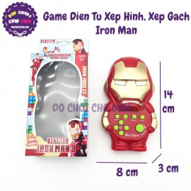 Hộp đồ chơi game điện tử xếp hình Iron Man, xếp xạch 158A-15