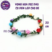Vòng hoa đội đầu có đèn led cho bé đường kính 20 cm
