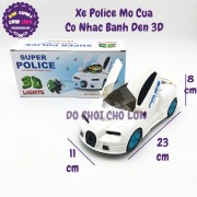 Đồ chơi xe ô tô Police mở cửa chạy pin đèn Led 3D nhạc 500-23