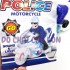 Hộp đồ chơi xe mô tô cảnh sát bánh đèn 3D trái châu có nhạc 588-1