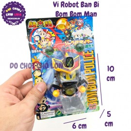 Vỉ đồ chơi robot bắn bi 1 CON Bom Bom Man bằng nhựa 20388