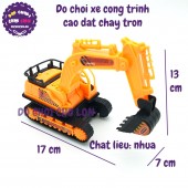 Đồ chơi xe cào đất bánh xích bằng nhựa chạy trớn 235X