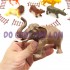 Bộ 8 con thú rừng & hàng rào đại: tê giác, gấu, voi, sư tử, hươu Q701-8