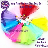 Váy đầm cưới cô dâu, đầm dạ hội 2 lớp cho búp bê cao 30 cm