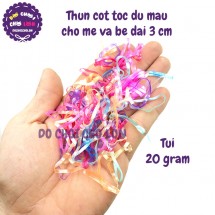 Thun cột tóc đủ màu 20 gram cho mẹ và bé dài 3 cm
