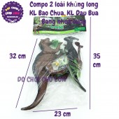Đồ chơi mô hình 2 khủng long + Trứng + Cây bằng nhựa cứng 303-32