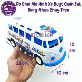Đồ chơi mô hình xe buýt CẢNH SÁT bằng nhựa chạy trớn 595-10