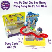 Hộp đồ chơi chó pin leo thang 1 tầng có đèn nhạc 1206B