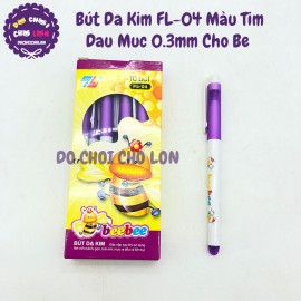 Bút dạ kim FL-04 BeeBee bút lông kim Thiên Long mực tím 0.3mm cho bé