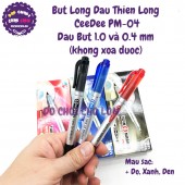 Bút lông dầu Thiên Long PM-04 không xóa được đầu bút 1.0 và 0.4mm