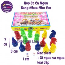 Hộp Cờ Cá Ngựa bằng nhựa Như Yến Cờ Đua Ngựa Horse Race Chess