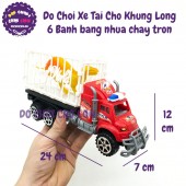 Đồ chơi xe tải chở khủng long 6 bánh chạy trớn cót đà 9050-50A