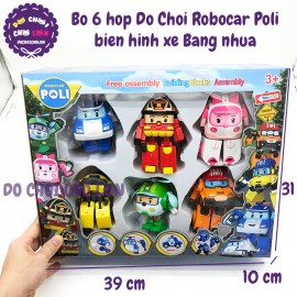 Hộp đồ chơi 6 Robocar Poli biến hình thành xe ô tô 88168-6S