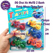 Vỉ đồ chơi xe mô tô 2 bánh 6 chiếc chạy trớn 828-6A