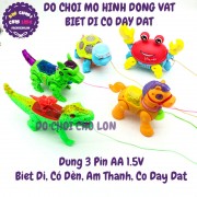 Đồ Chơi cua pin, khủng long pin, chó robot pin, ngựa pin, rùa pin có dây dắt đèn nhạc