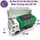 Đồ chơi xe TẢI CHỞ RÁC 6 bánh có đèn 3D dùng pin có nhạc JY686