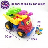 Đồ Chơi Xe Ben Xúc Cát Đi Biển size 30 CM hình mặt cười bằng nhựa