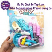 Đồ chơi bác sĩ khám răng 17 món bằng nhựa bé tập làm nha sỹ TP517