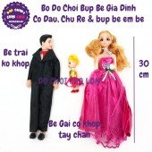 Đồ chơi búp bê gia đình cô dâu và chú rể có khớp