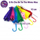 Ô dù cho bé tai thỏ ô che nắng mưa cán nhựa đủ màu 42 cm