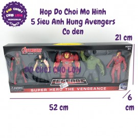 Hộp đồ chơi mô hình 5 siêu anh hùng Avengers 2 có đèn 99001-1