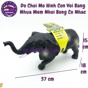 Đồ chơi mô hình con voi bằng nhựa mềm nhồi bông có nhạc 666C-73