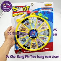 Đồ chơi bảng phi tiêu 25 cm nam châm 3 phi tiêu hít nam châm 8266