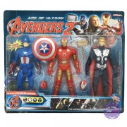 Vỉ đồ chơi mô hình 3 siêu anh hùng Avengers có đèn