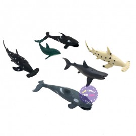 Bộ 6 con sinh vật biển: cá mập, cá voi Seabed World 2004B