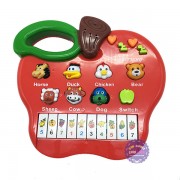 Hộp đồ chơi đàn organ hình trái táo dùng pin có nhạc đèn