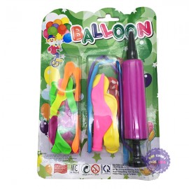 Vỉ đồ chơi ống bơm & bong bóng Balloon bằng nhựa